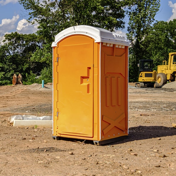 how often are the portable restrooms cleaned and serviced during a rental period in Maineville Ohio